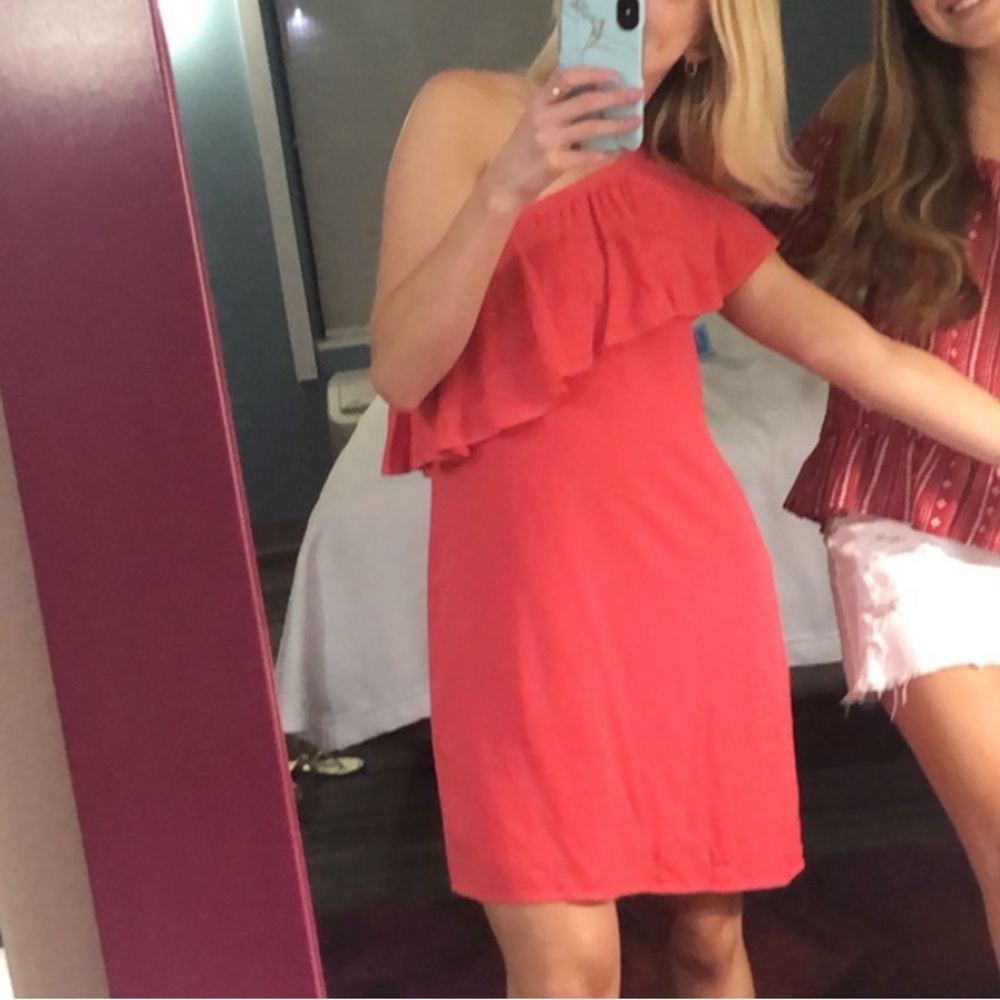 Wayf one shoulder dress